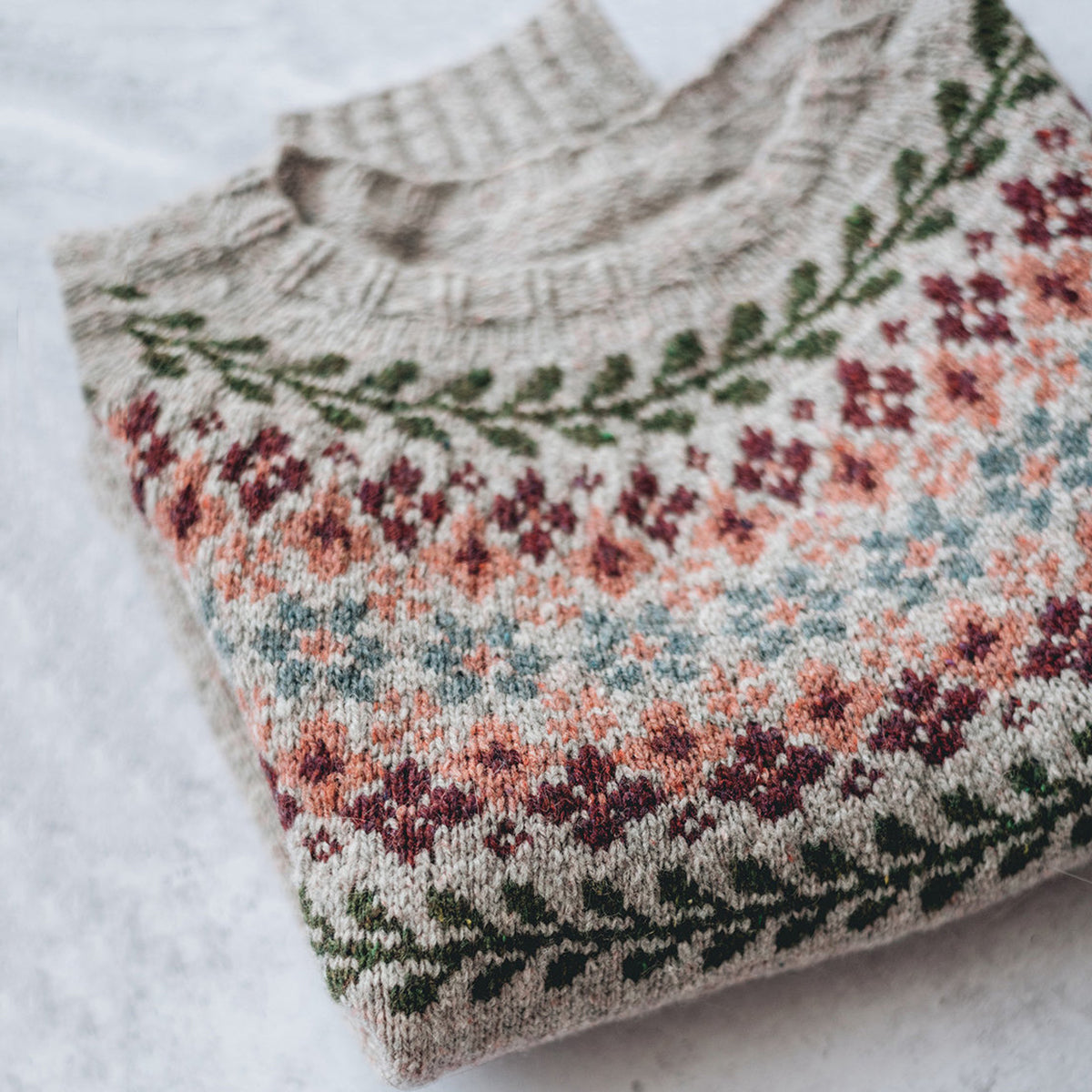 Vintage Tribal Floral Icelandic Comfy Sweater elevenforest