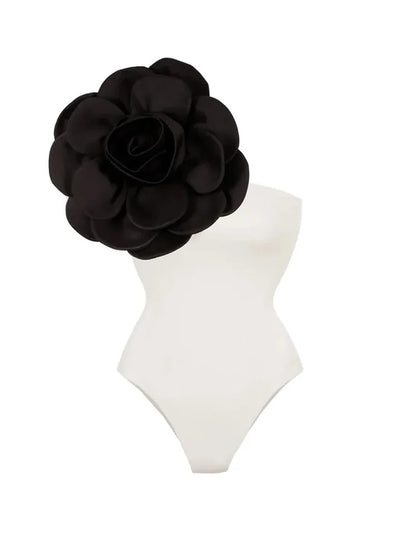 Black Floral Swimsuit