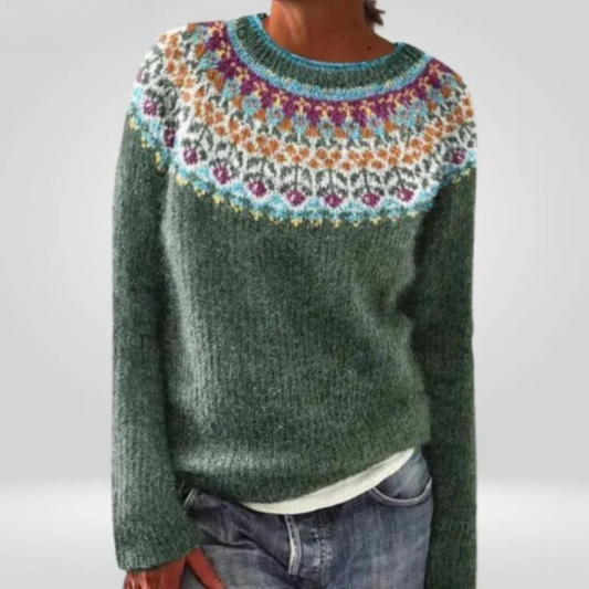 Lena® | Warm women's sweater with a crew neck