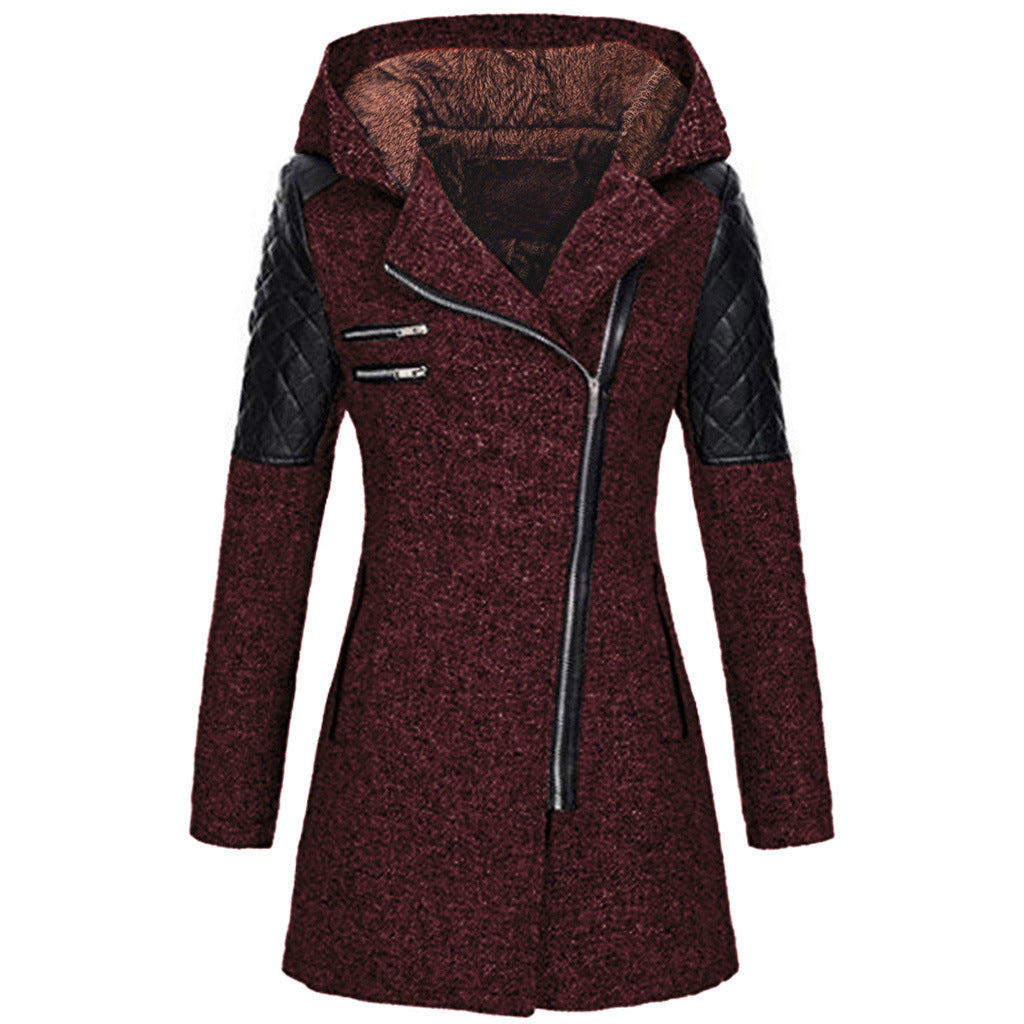Dark red (with velvet hood)