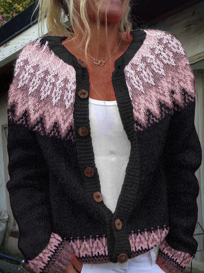 Vintage Tribal Icelandic Pattern Women's Sweater elevenforest