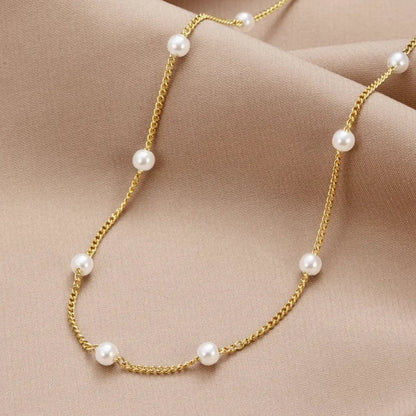 Freshwater Pearl Gold Necklace