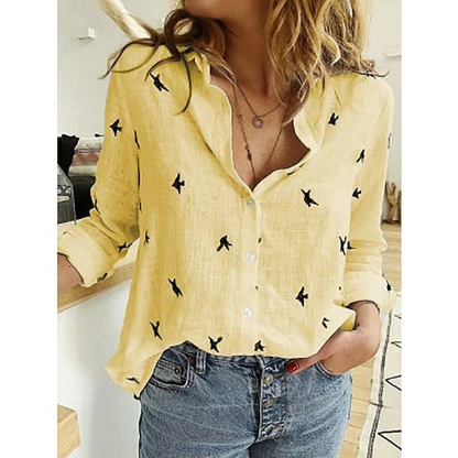 Yellow with bird