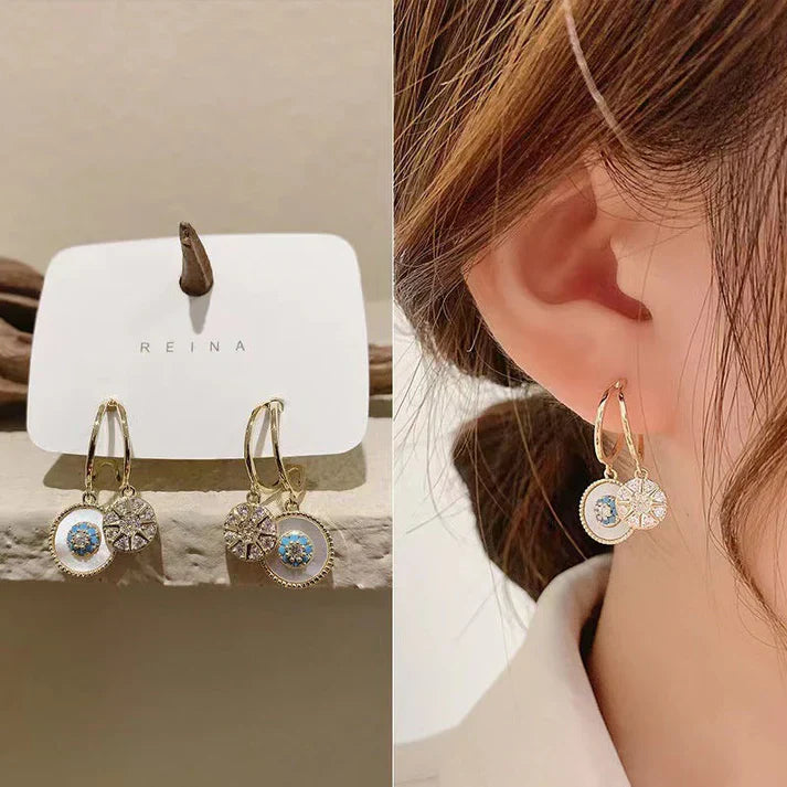Gold Kaleidoscope Earrings Attractive