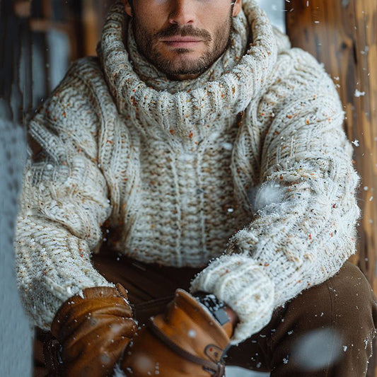 Fairman Island Jacquard Warmth Turtleneck Sweater artswardrobe