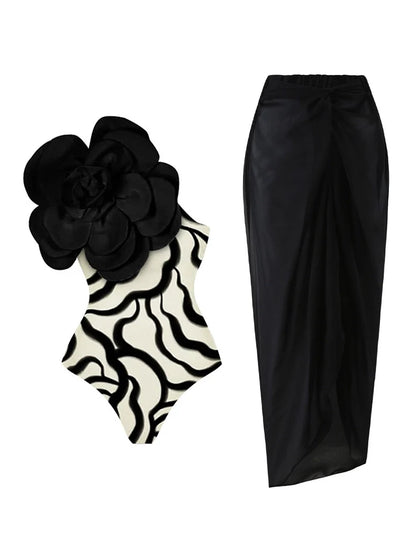 Black Floral Set